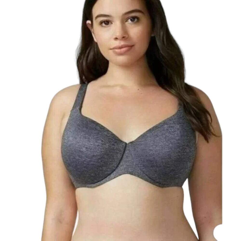 Cacique True Embrace Full Coverage Unlined Underwire Gray Bra Size 46C